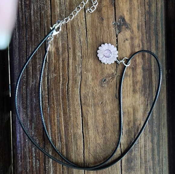 handmade lavender flower charm Necklace - Picture 2 of 3
